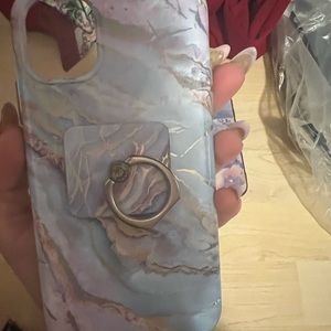 Velvet Caviar pastel marble holo iPhone 11 case with ring